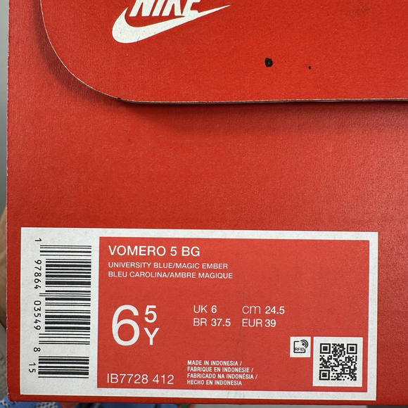 Nike Vomero 5 BG Running Sneaker University Blue/ Magic Ember Youth Size 6.5 - Picture 11 of 11